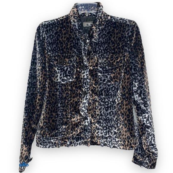 Berek 2 Animal Print Velvet 100% Silk Art To Wear Fancy Jacket Fall Size‎ S EUC - Picture 1 of 4